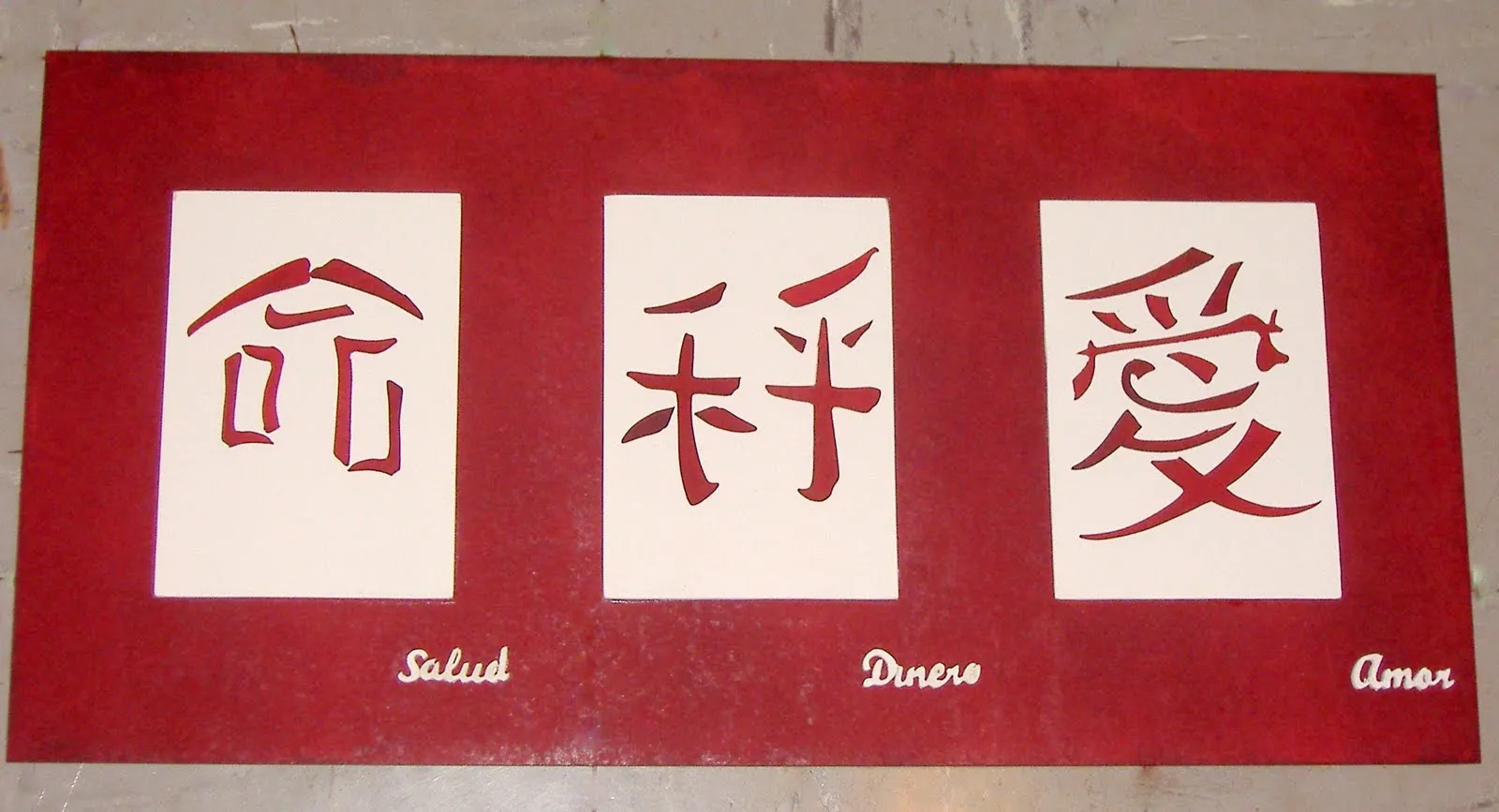 Cuadros con letras chinas - Imagui
