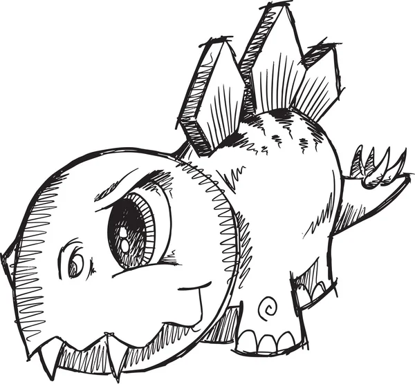 Arte ilustración estegosaurio dinosaurio dibujo vectorial — Vector ... Arte ilustración estegosaurio dinosaurio dibujo vectorial — Vector ...