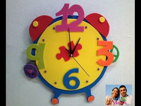 Arte en Tus Manos con Lili y Sam: Reloj en Foami (goma eva) con ...