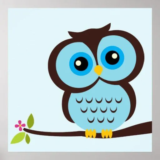 Arte de la pared de los niños del búho del dibujo poster | Zazzle Arte de la pared de los niños del búho del dibujo poster | Zazzle