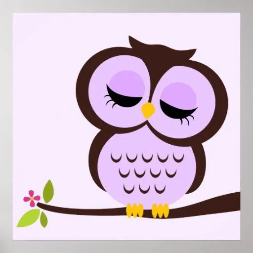 Arte de la pared de los niños del búho del dibujo póster | Zazzle Arte de la pared de los niños del búho del dibujo póster | Zazzle