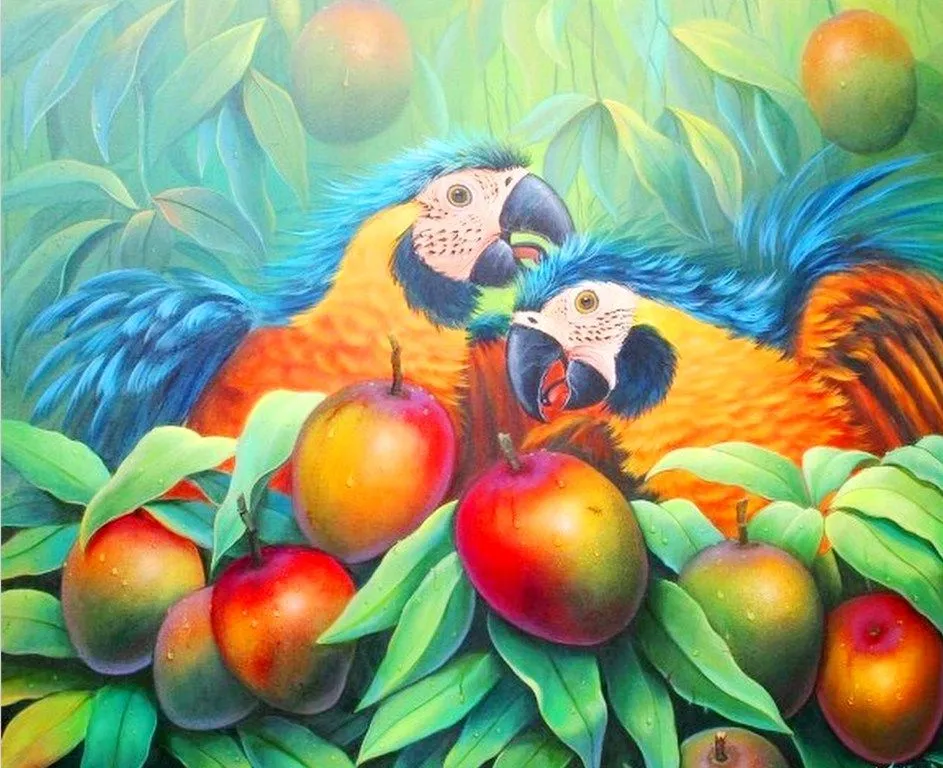 Arte Pinturas al Óleo: Paisajes de la Selva, Aves Arte Pinturas al Óleo: Paisajes de la Selva, Aves