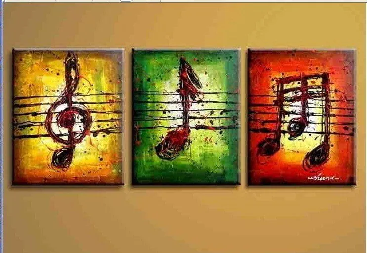 Arte Psicodelico: Cuadros al oleo de notas musicales Arte Psicodelico: Cuadros al oleo de notas musicales