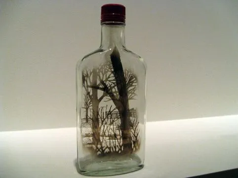 ARTE RECICLADO-Botellas de vidrio recicladas pintadas con humo ... ARTE RECICLADO-Botellas de vidrio recicladas pintadas con humo ...