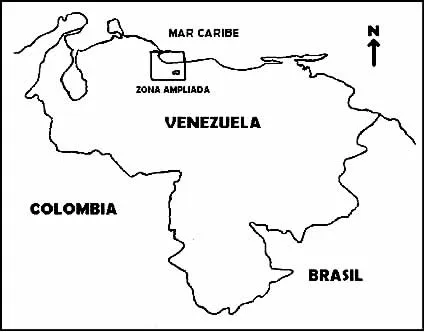 Mapa de venezuela con sus puntos cardinales - Imagui