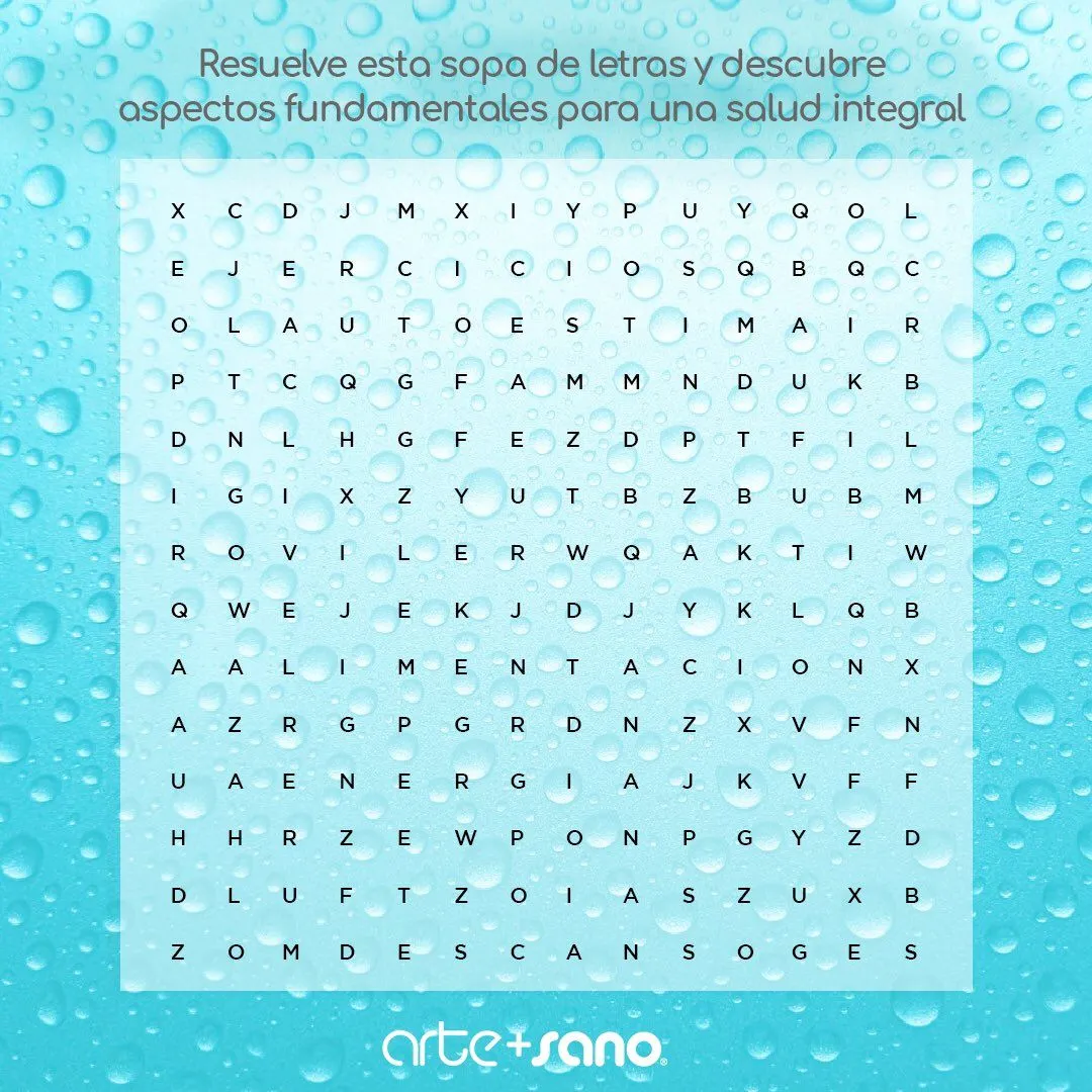 arte mas sano on X: "El día de hoy te traemos esta sopa de letras muy  positiva. Descubre estas palabras clave y ponlas en práctica ✨  #SopaDeLetras #FamiliaArtemassano https://t.co/hWkgyRn3IV" / X