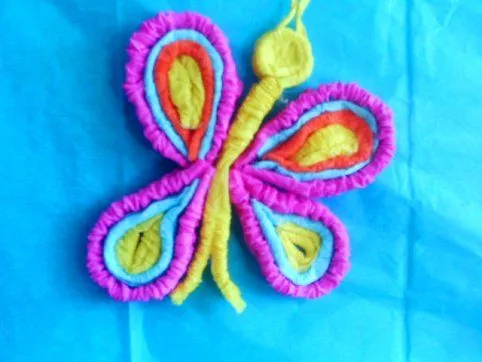 Como hacer mariposas de papel crepe - Imagui Como hacer mariposas de papel crepe - Imagui