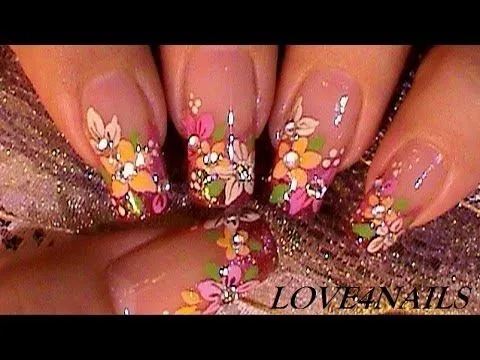 Arte de Uñas ♥ Flores para el Otoño ♥ Tutorial - YouTube