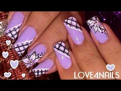 Arte De Uñas Lila Elegante y Delicado ❤ - YouTube Arte De Uñas Lila Elegante y Delicado ❤ - YouTube