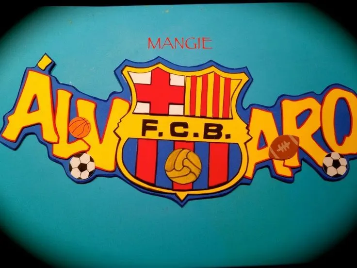 Artemangie: LETRERO BARÇA- GOMA EVA | cartel para puertas | Pinterest