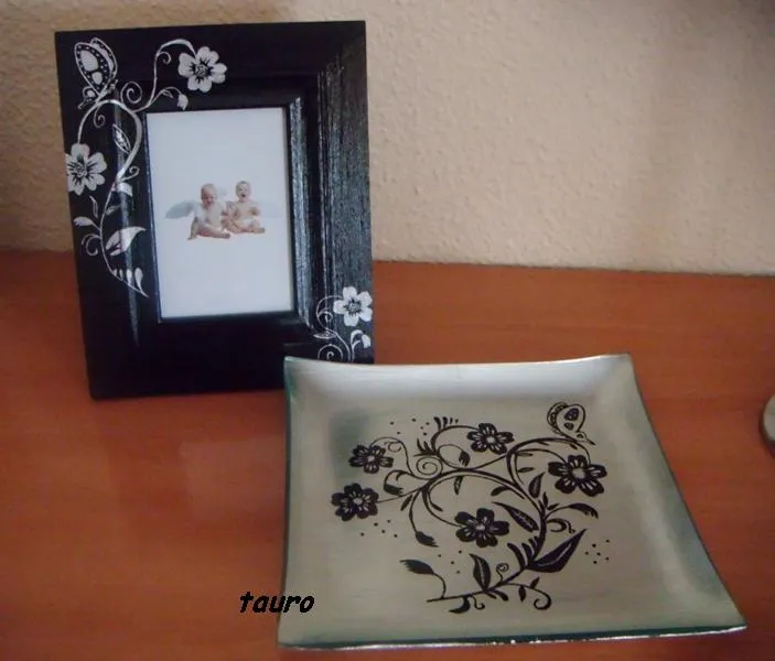 ARTEMANIA: Conjunto negro y plata
