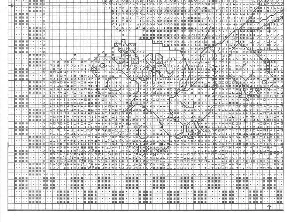 Artempunto: Gallo en punto de cruz