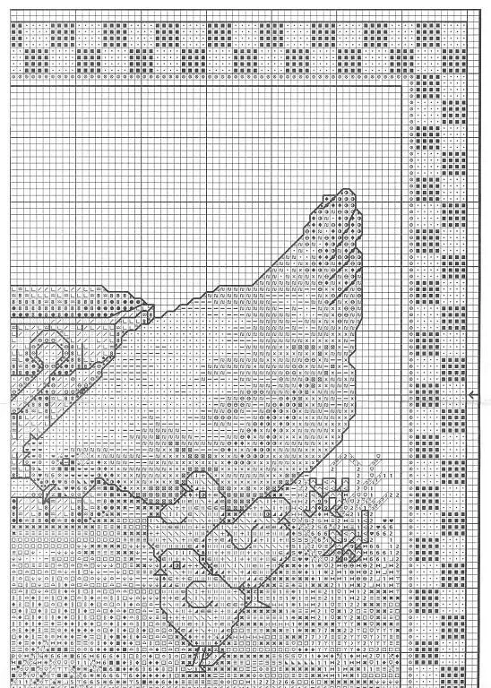 Artempunto: Gallo en punto de cruz