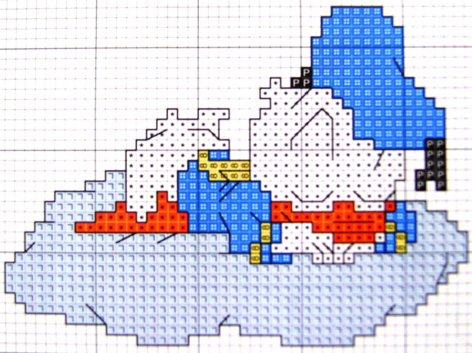 Artes: Baby Disney ponto cruz