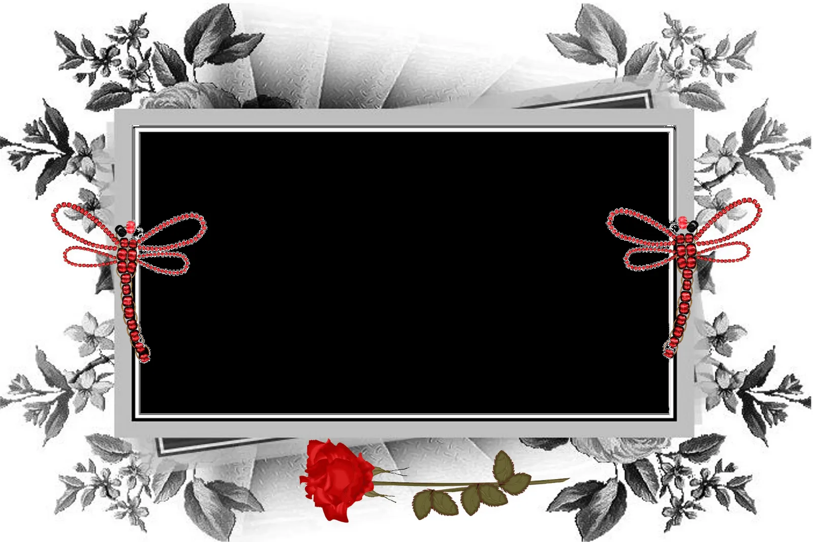 Artes em psd: 02 Molduras Românticas com Flores em PNG Artes em psd: 02 Molduras Românticas com Flores em PNG