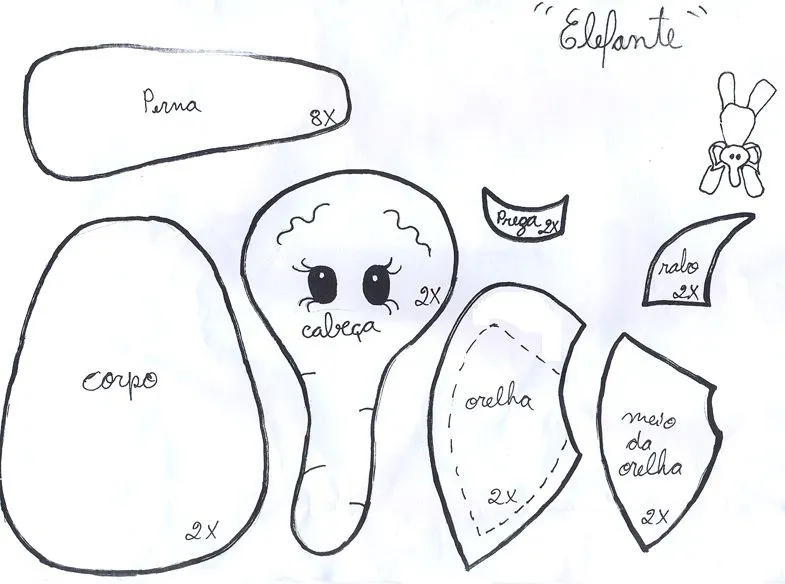 Moldes De Elefante Para Imprimir Pictures