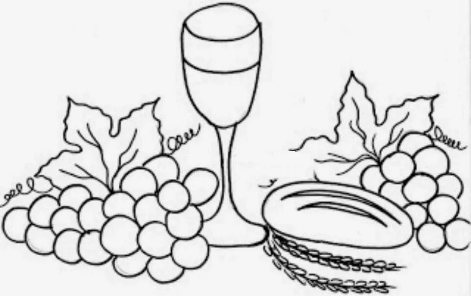 Artes da Nil - Riscos e Rabiscos: Calice, uvas e pão - simbolos ...