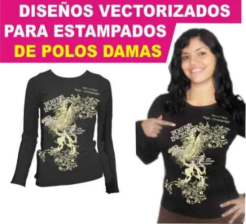 Artes Vectores Serigrafia Estampado Transfer Polos Damas - S/. 40 ...