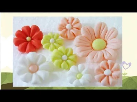 Artesanía en Azúcar flores fáciles de fondant paso a paso - YouTube Artesanía en Azúcar flores fáciles de fondant paso a paso - YouTube