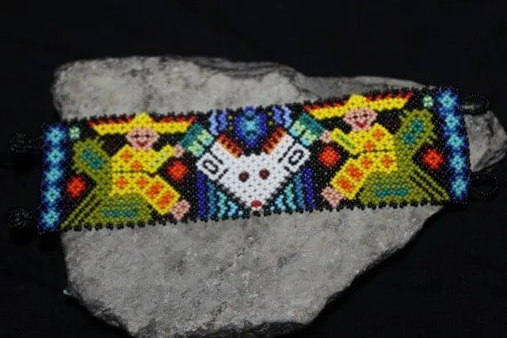 Pulsera de venado Huichol hombre moldeado por HuicholArte en Etsy