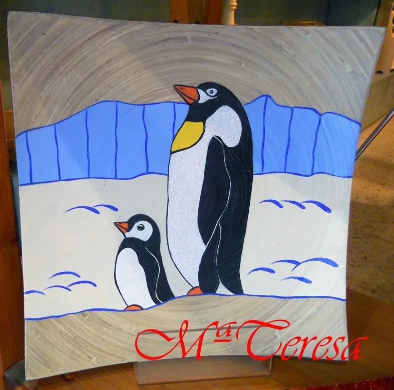 ARTESANIA "TOT ES ART": MANUALIDADES INFANTILES-BANDEJA PINGÜINOS-
