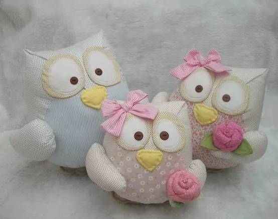 Artesania SIMMERMAN: Bùho hechos en tela. Gufo fatto in tessuto.