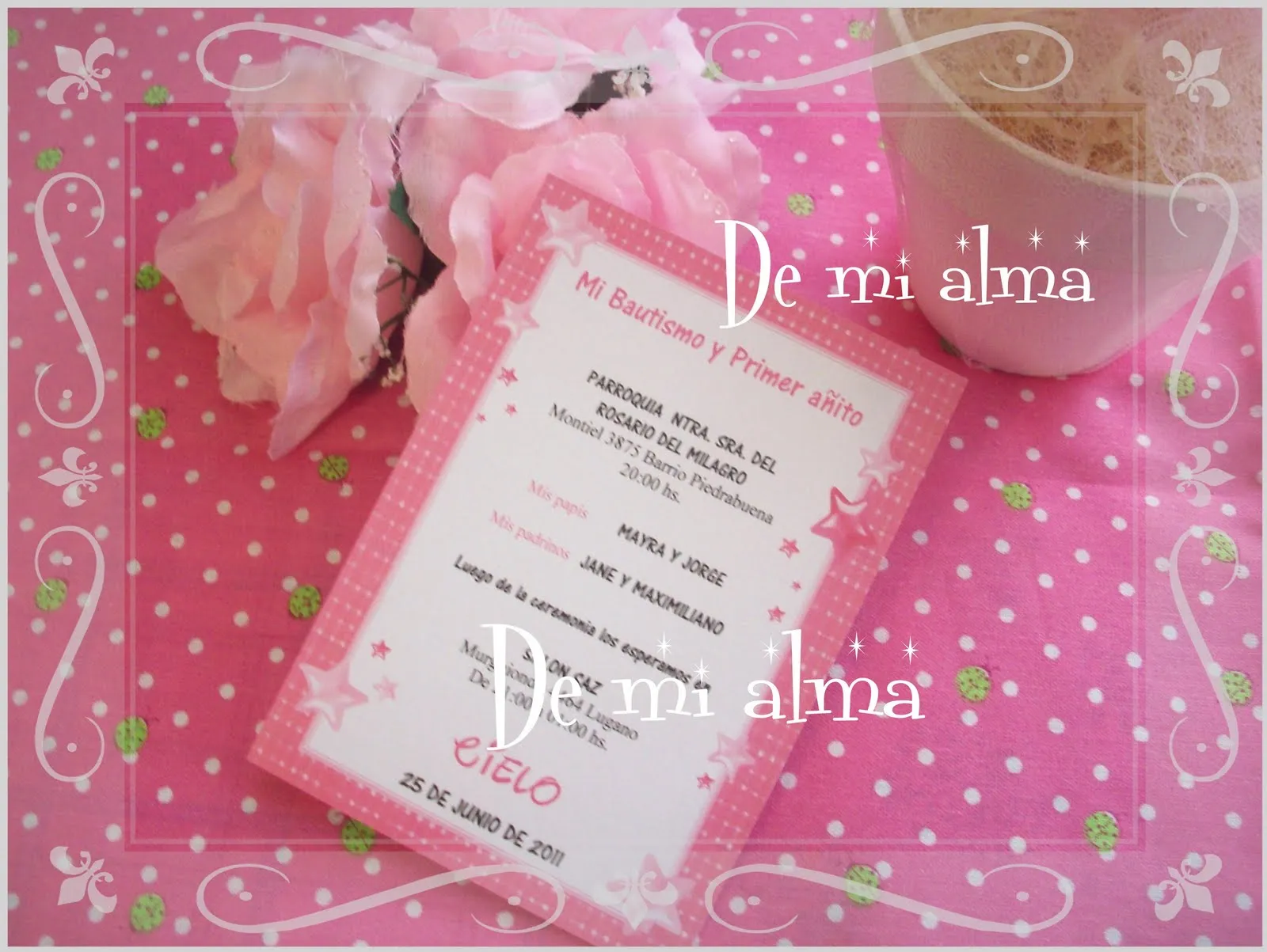 Artesanías De mi alma: BAUTISMO Y PRIMER AÑITO CIELO