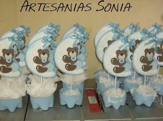 Artesanias Sonia: Centros de mesa para BABY SHOWER