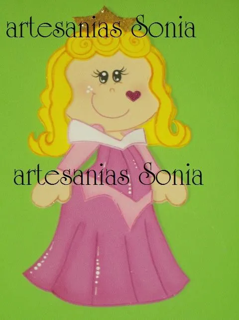 Artesanias Sonia: fofuchas princesas planas....sigue la colección