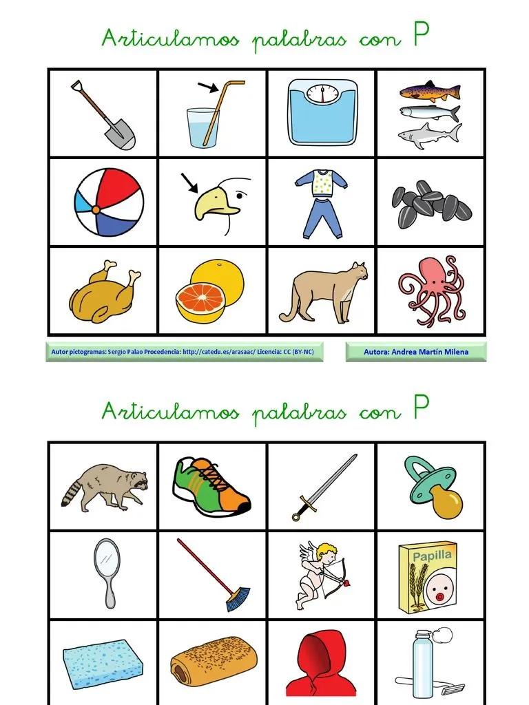 Articulamos Palabras Con P | PDF