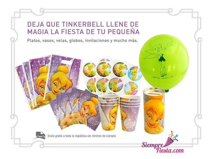 Artículos para fiesta de cumpleaños de Campanita - Tinkerbell ... Artículos para fiesta de cumpleaños de Campanita - Tinkerbell ...