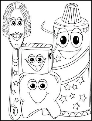 Articulos de Aseo personal para colorear