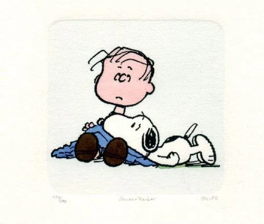 Artist Charles Schulz Limited Edition Lithograph