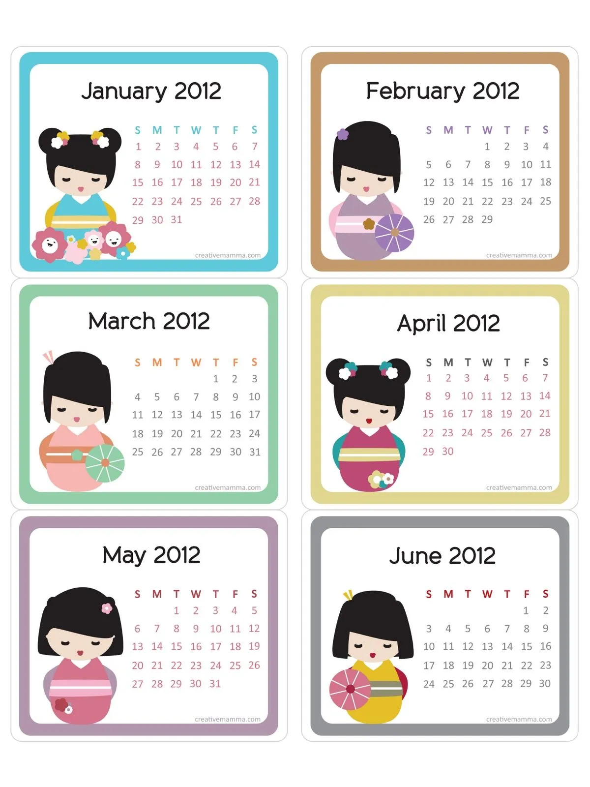 ArtsforHome: Calendário 2012