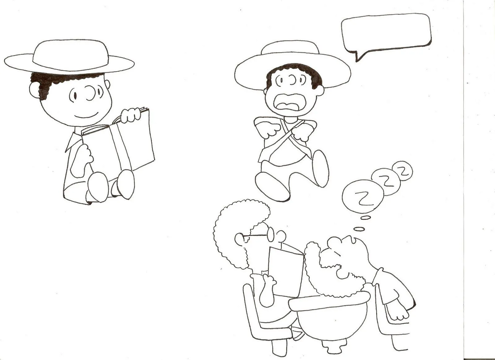 arturban: dibujos de un indigena en movimiento arturban: dibujos de un indigena en movimiento