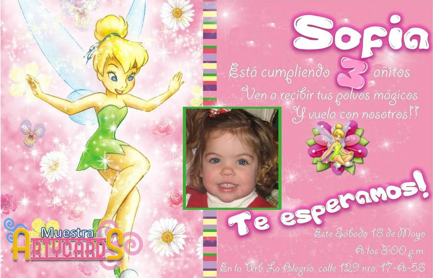 ARTYCARDS: INVITACIONES CUMPLEAÑOS DE NIÑA