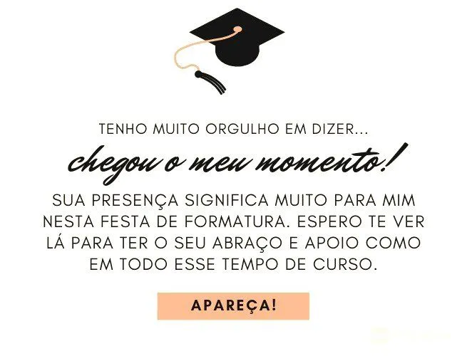 As 43 mensagens mais lindas e criativas para seu convite de formatura As 43 mensagens mais lindas e criativas para seu convite de formatura