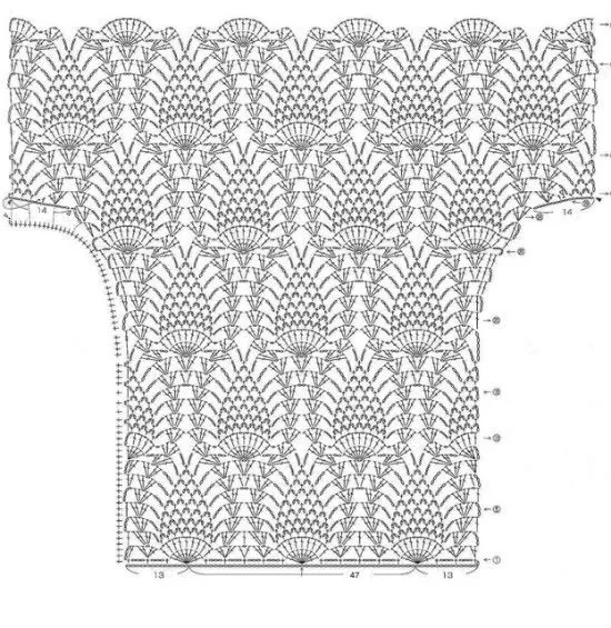As Receitas de Crochê: Blusa de crochê em ponto abacaxi