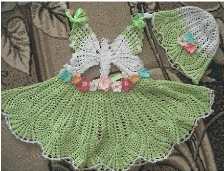 Graficos de vestidos de crochet infantil - Imagui