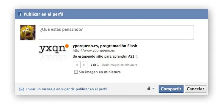 AS3 – Compartir en Facebook | ¿y por qué no? AS3 – Compartir en Facebook | ¿y por qué no?