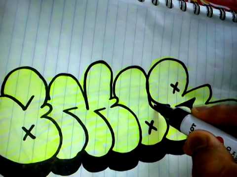 Como aser un graffiti con la palabra amor - YouTube