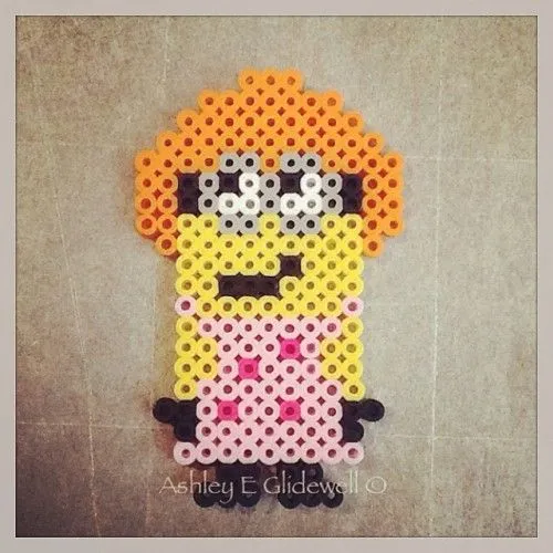 Ashley Glidewell Fine Art and Crafts - Minion #perler #perlerbeads ... Ashley Glidewell Fine Art and Crafts - Minion #perler #perlerbeads ...