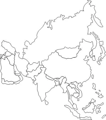 Mapa de asia en blanco - Imagui