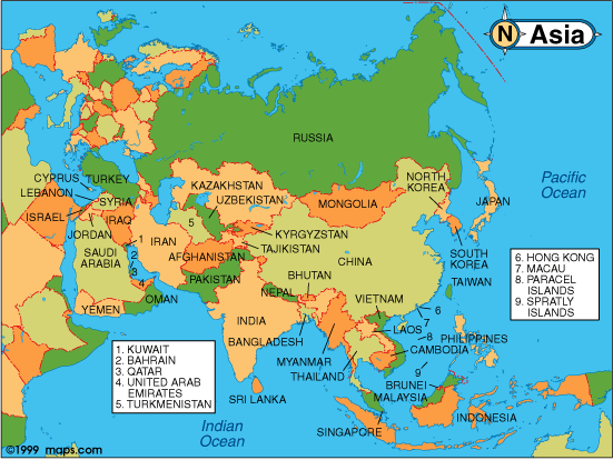 ASIA - Geografia fisica