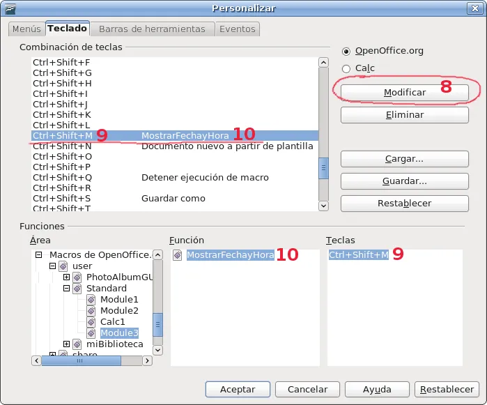 Asignando macros - Apache OpenOffice Wiki