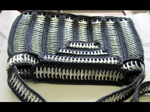 Como hacer una bolsa de anillas de lata: Bolso PracticoParte 1 ...