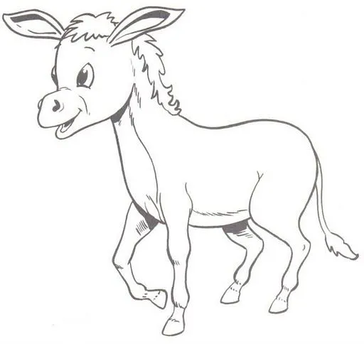 Dibujos para colorear: Dibujos para colorear - Burro Dibujos para colorear: Dibujos para colorear - Burro