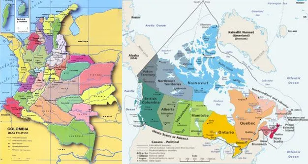 El mapa de la division politica de colombia - Imagui