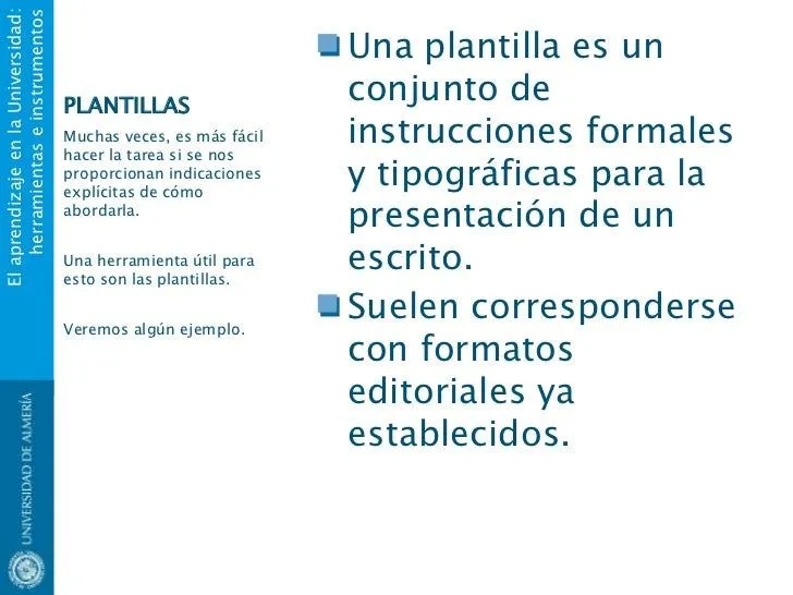 Aspectos formales de la presentación oral y escrita de trabajos Aspectos formales de la presentación oral y escrita de trabajos
