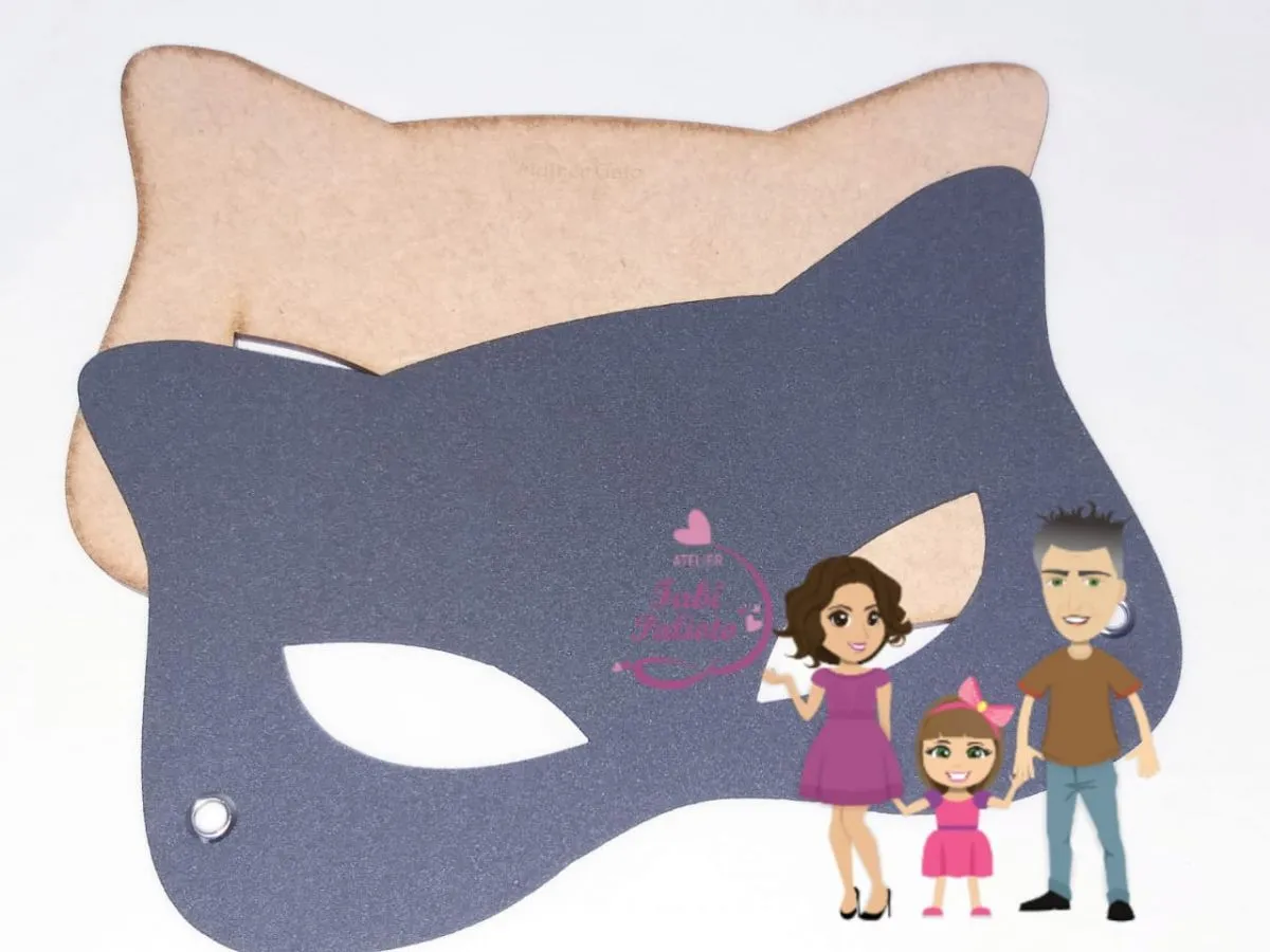 Atelier Fabi Palioto - G562 Gabarito de Moldes em MDF Mascara Mulher Gato Atelier Fabi Palioto - G562 Gabarito de Moldes em MDF Mascara Mulher Gato